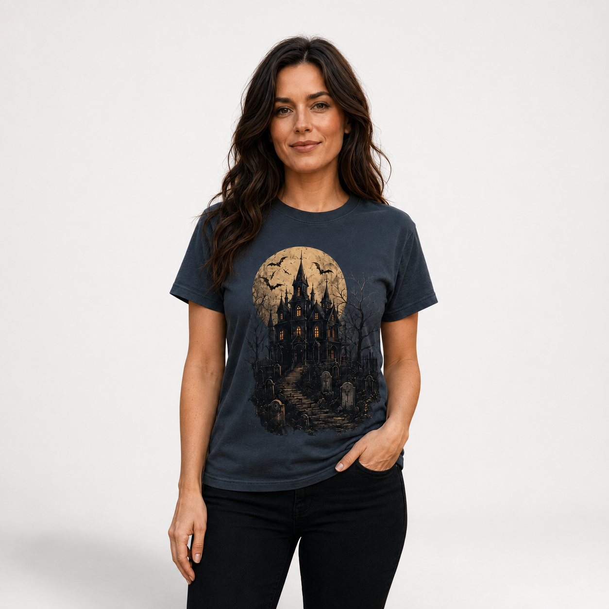 Haunted House Halloween Tee Shirt